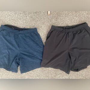 lululemon athletica Blue and Black Athletic Shorts